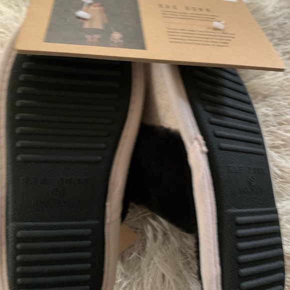 RAE DUNN Good Night Slippers NWT, sz Small 5-6, taupe & black, - Picture 8 of 9